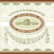 Vintage template with floral background
