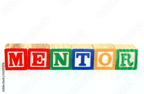 Photo: Mentor in alphabet blocks Mentor in alphabet blocks