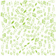 Recycle garbage sign round vector background