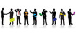 business people silhouettes business people silhouettes