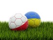 EURO 2012 footballs isolated on grass EURO 2012 footballs isolated on grass