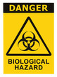Biohazard symbol sign biological threat alert black yellow