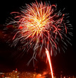 Fireworks Against the Night Sky of a Cityscape Fireworks Against the Night Sky of a Cityscape