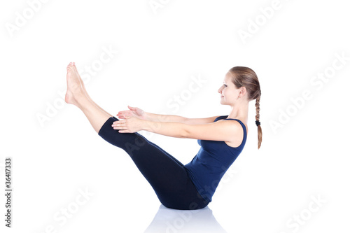 Photo: Yoga paripurna navasana pose Yoga paripurna navasana pose