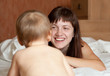 Happy mother with baby Happy mother with baby