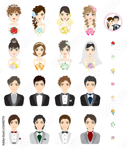 Vektor: Wedding-Man&Woman Wedding-Man&Woman