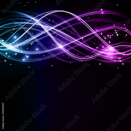 Vector: Abstract wavy patterns with stars Abstract wavy patterns with stars