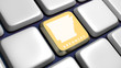 Keyboard (detail) with Arkansas map key