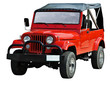 Red road vehicle on white background