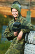 girl paintball player