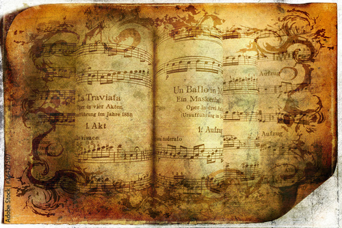 Illustration: Vintage musical background Vintage musical background