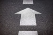 arrow on road