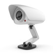 Security white camera surveillance 3D.  Safety concept. Isolated