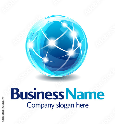 Vektor: Business logo design 3D Business logo design 3D