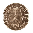 New Style Ten Pence Coin over white