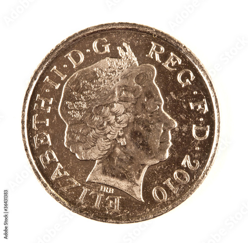 Photo: New Style Ten Pence Coin over white New Style Ten Pence Coin over white