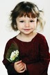 Little girl with flowers