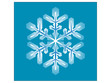 Snowflake on a blue background