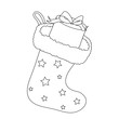 Malvorlage "Nikolausgeschenk im Schuh"