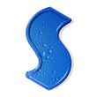 Water alphabet isolated . aqua letter Water alphabet isolated . aqua letter