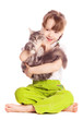 girl with a cat