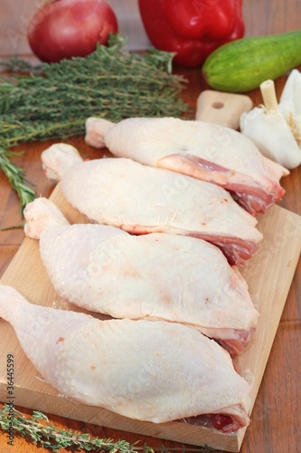 Photo: Chicken thighs and vegetables Chicken thighs and vegetables