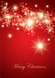 Abstract winter background with glowing stars and snow