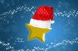 Stern mit Weihnachtsmütze Stern mit Weihnachtsmütze