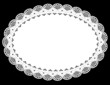 Lace Doily Placemat, White Oval