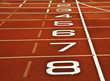 Photo: Athletics running track start finish line Athletics running track start finish line