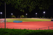 Photo: Athletes night training in floodlight stadium Athletes night training in floodlight stadium