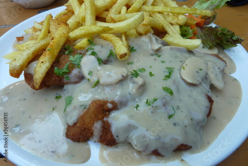 Photo: Schnitzel mit Champignonsoße Schnitzel mit Champignonsoße