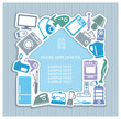 Background on home appliances theme