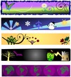 Five seasonal header and banner backgrounds