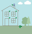 Green ecology house concept Green ecology house concept
