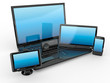Laptop, mobile phone, tablet pc and gps. 3d Laptop, mobile phone, tablet pc and gps. 3d