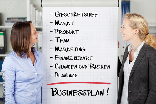 Foto: businessplan am flipchart businessplan am flipchart