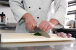 der Koch bei der Arbeit in der Restaurantküche