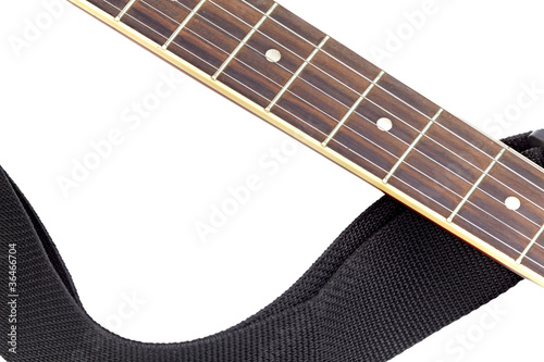 Photo: Isolated acoustic guitar fingerboard Isolated acoustic guitar fingerboard