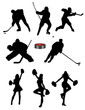 Hockey! Hockey Puck! Cheerleaders! Vector
