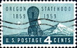 Oregon Statehood. 1859. 1959. US Postage.