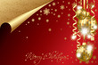 Christmas banner with golden balls Christmas banner with golden balls