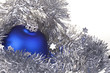 Photo: blaue Weihnachtskugel mit silberner Deko #2 blaue Weihnachtskugel mit silberner Deko #2