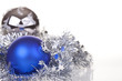 Photo: blaue und silberne Weihnachtskugel mit silberner Deko #2 blaue und silberne Weihnachtskugel mit silberner Deko #2
