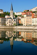 Altstadt von Lyon, gespiegelt in der Saone