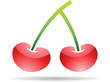 Eps Vector illustration of red glossy cherries Eps Vector illustration of red glossy cherries