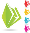 Eps Vector illustration of colorful book icons