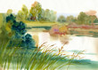 Watercolor Landscape Collection: Near the River