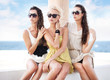 Young beauty friends on vacation day