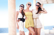 Young beauty friends on vacation day